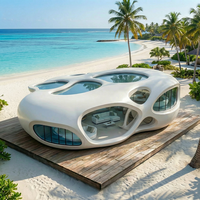 Maison capsule moderne, modulaire, écologique, durable, en aluminium haut de gamme préfabriquée