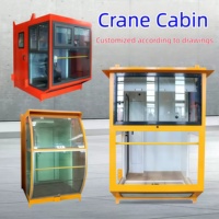 Cabine d'opérateur de grue portuaire, structure en acier fermée, verre trempé, console multifonctionnelle, serrure antivol, équipement industriel