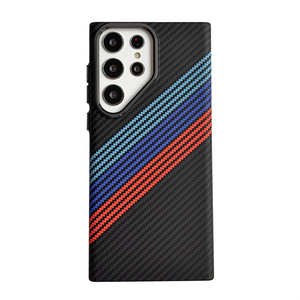 <span class=keywords><strong>Funda</strong></span> Protectora Magnética a Prueba de Golpes de Fibra de Carbono Aramida Pura Real <span class=keywords><strong>para</strong></span> <span class=keywords><strong>Samsung</strong></span> S26 S25 S24 S23 <span class=keywords><strong>Ultra</strong></span> Serie S - Product Image 1