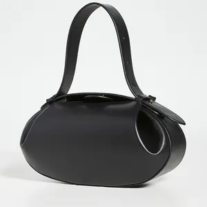 High quality clutch shoulder small round bag unique buyer luxury pu leather hands for women