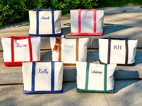 Sac à bandoulière esthétique en toile de canard brodée avec coutures renforcées BF Wholesale, idéal pour cadeaux de mariage pour demoiselles d'honneur, vente en gros