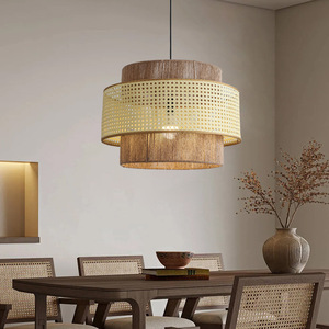 Grande Lampadario <span class=keywords><strong>a</strong></span> <span class=keywords><strong>Sospensione</strong></span> Rotondo in <span class=keywords><strong>Rattan</strong></span> Intrecciato <span class=keywords><strong>a</strong></span> Mano per Sala da Pranzo e Soggiorno - Product Image 4