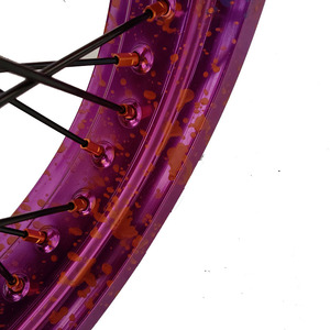 Juego <span class=keywords><strong>de</strong></span> Ruedas Supermoto Personalizadas <span class=keywords><strong>de</strong></span> 17 Pulgadas, <span class=keywords><strong>Llantas</strong></span> Bicolor con Diseño Splatter para Motocicletas Todoterreno, Piezas <span class=keywords><strong>de</strong></span> Repuesto y Mejora <span class=keywords><strong>Supermotard</strong></span> - Product Image 2