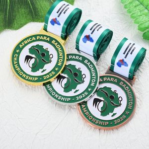 Medaglie Personalizzate 3D in Bronzo per Massoneria, Cheerleading, Jiu Jitsu Brasiliano, Tiro con l'Arco, Kickboxing, Badminton, Laureati, Medaglie d'Argento Grezze - Product Image 2