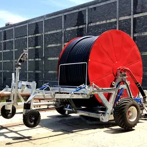 Seyahat Sprinkler/hortum makarası sulama sistemi için tarım sulama makinesi büyük fıskiye ve bom
