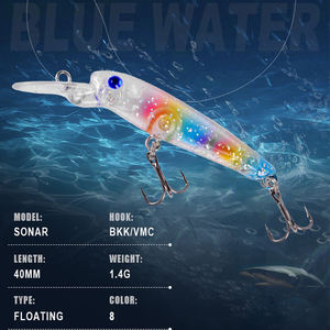 Petite <span class=keywords><strong>taille</strong></span> méné leurres rivière lac flottant pêche leurres durs noir méné appâts méné japon gabarit appâts de pêche en eau douce - Product Image 4