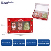 Jouets Squishy de Noël en Maltose Scintillante, Boîte Mystère Surprise de Squishies de Noël, Jouets Anti-Stress