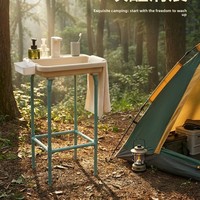 Bassin de lavage portable pour le camping en plein air, évier pliable, bac de lavage mobile pour légumes de jardin pour cuisine extérieure