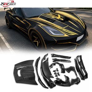 Kit carrosserie <span class=keywords><strong>C7</strong></span> ZR1 pour <span class=keywords><strong>Corvette</strong></span> <span class=keywords><strong>C7</strong></span> 2015-2019, comprenant pare-chocs avant et arrière, ailes, jupes latérales, capot et aileron arrière. Fournisseur en gros. - Product Image 1