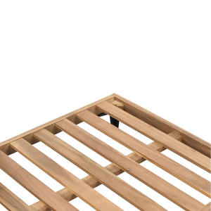 आसिया लकड़ी के बगीचे कोने सोफे एल आकार अनुभागीय एल्यूमीनियम फ्रेम आउटडोर फर्नीचर 4 सीट के लिए लाउंज सोफा - Product Image 5