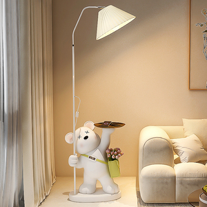 Lampadaire Ours, Table d'Appoint, Décoration Salon Chambre, Luminaire Créatif sur Pied, Ornement d'Angle Canapé, Cadeau - Product Image 3