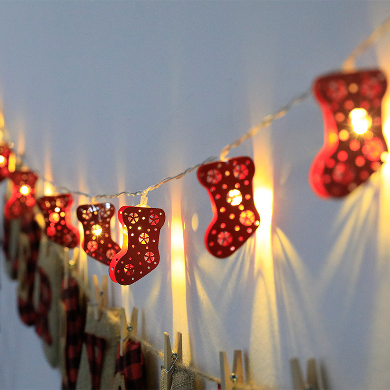 Chaussettes de Noël 1,5 m 10 lumières