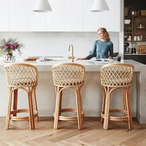 Dreamhause sedia da Bar creativa in Rattan sedile alto giapponese