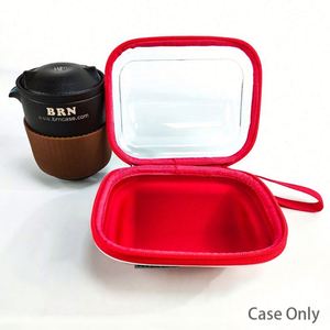 Estuche de Viaje de Lujo para Tazas de Té, Estilo Moderno, Transparente, Rojo, Rígido, de EVA, Impermeable, para Juegos de Café y Té - Product Image 2