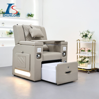 Fauteuil de pédicure électrique avec pompe de drainage de massage, couleur et logo personnalisables pour salon de manucure