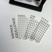 Vente en gros Traceurs d'argent personnalisés givrés à gratter en plastique mat durable Enveloppe à billets Feuille de budget Tracker d'épargne de voyage