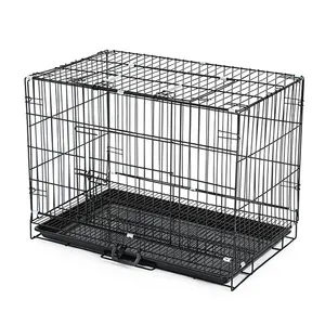 Wholesale Pet Rabbit Metal Wire Cage For Dogs Crates With 2 Doors