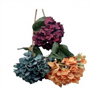 Decoración para Fiestas MSFAME, Flor de Hortensia de Seda Rosa Hecha a Mano, para Bodas - Product Image 3