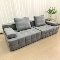 Canapé deux places gris tendance sur TikTok, compact, emballé sous vide, canapé droit, canapé deux places pour salon