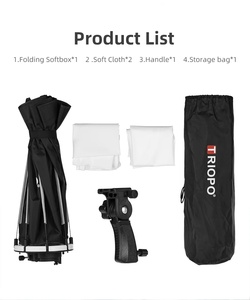 TRIOPO Foldable Octagon Softbox <strong>Bracket</strong> Mount Soft Box Handle KS2 55cm 65cm 90cm 120cm for Godox Yongnuo Speedlite Flash Light - Product Image 3