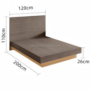 ชุดเฟอร์นิเจอร์ห้องนอนโรงแรมระดับ 3 ดาว พร้อมเตียงลอยแบบไม้แผ่น MDF ราคาประหยัด ตู้เสื้อผ้าแบบบิวท์อิน และชุดวางทีวี - Product Image 3