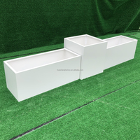 Bac à fleurs en métal durable et écologique, style moderne shabby, avec revêtement en poudre laser, pour aménagement paysager, maison et jardin, vente en gros