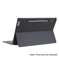 Keyboard dan Stand Magnetik Lenovo Original untuk Xiaoxin Pad Pro 2023 12.7-inci untuk Lenovo Qitian K12 dengan Slot Pena Pasangan Magnetik