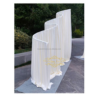 Support d'arche de rideau réglable en forme de vague en S pour la décoration de scène extérieure, toile de fond et événements de mariage