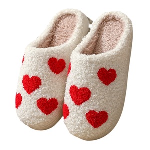 Nouveauté transfrontalière : Chaussons d'intérieur pour <span class=keywords><strong>femme</strong></span>, doublure en peluche respirante, motif brodé, collection Hiver Amour Arc-en-ciel, vente en gros - Product Image 5