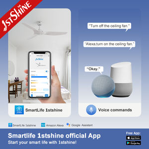 1stshine Ventilador de Techo Blanco ABS Baldes Silencioso 6 Velocidades Control Remoto Ventilador de Techo con Smart APP - Product Image 6