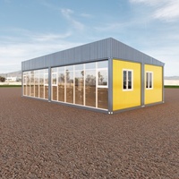 Maison conteneur moderne préfabriquée au Maroc Structure plate en acier isolée et préfabriquée à faible coût en usine préfabriquée antisismique