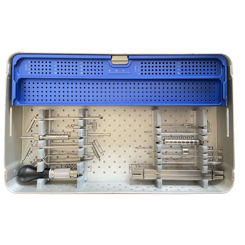 Kit di strumenti per piastra di bloccaggio veterinaria da 2.4mm per chirurgia delle alpi strumenti chirurgici veterinari