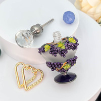 Mini Roll-On en verre dépoli pour décanteur réutilisable de bouteille de parfum de boule avec le bâton en verre pour l'emballage cosmétique