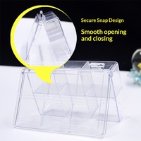 Boîte de rangement portable à 6 compartiments en plastique PS, transparente, pour pilules, bonbons, matériel de pêche, perles ou pièces détachées