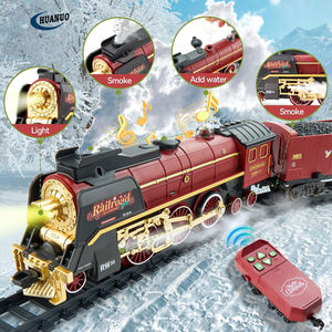 Jouets de <span class=keywords><strong>train</strong></span> télécommandés pour enfants <span class=keywords><strong>avec</strong></span> lumière de fumée et son pour le tour de l'arbre - Product Image 2