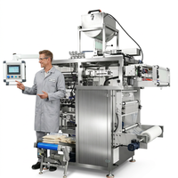 Machine automatique multi-voies à scellage 4 côtés haute productivité, facile à utiliser, pour sacs métalliques, avec surveillance à distance pour l'industrie agroalimentaire