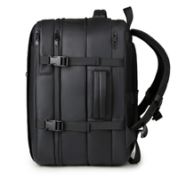 Mochila de viaje antirrobo expandible de gran capacidad 2025, bomba de aire de compresión al vacío, cremallera geométrica, poliéster para negocios