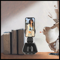 Q1 Télécommande Perche à Selfie Rotative à 360° Rechargeable avec Stabilisateur IA de Suivi Automatique du Visage et Support de Téléphone Trépied de Bureau