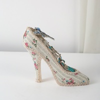 Présentoir à bijoux pour chaussures à talons hauts, support papillon en résine recouvert de tissu, porte-bagues, accessoires de photographie, style nordique