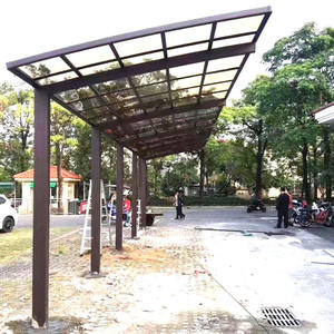 Weleadalu Sistema de cochera para exteriores Marco de metal Vela Garajes Toldos Personalizar Simple Doble Voladizo Aleación de aluminio - Product Image 6