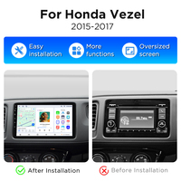 Radio para Auto Junsun con CarPlay Inalámbrico y Android 14 para Honda Vezel XRV HRV HR-V 2015-2020, Reproductor Multimedia, WiFi, GPS, Navegador, Pantalla Táctil