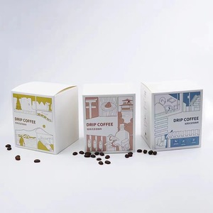 Caja de embalaje de bolsita de té ecológica de paquete plano con impresión de logotipo clásico personalizado con tapa plegable para marca de <span class=keywords><strong>café</strong></span> y <span class=keywords><strong>gourmet</strong></span> - Product Image 1