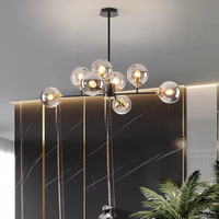 Lustre Led moderne pour salon chambre cuisine or boule de verre lustre plafond lampe suspendue décor à la maison luminaires