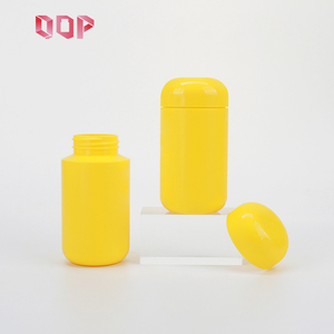 Envase farmacéutico personalizado de cápsulas amarillas, botella de plástico HDPE para productos de salud, pastillas y medicamentos con tapa de rosca. - Product Image 4