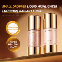 Maquillaje LIANGNISHI, Iluminador Líquido Brillante de Color Intenso, Duradero, Colorido, Contorno 3D, Ligero y Suave