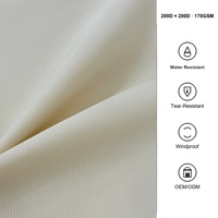 En stock, tissu jacquard 100% nylon 200D enduit PU, résistant aux déchirures, coupe-vent, résistant à l'eau, pour sacs de voyage, tentes, etc.