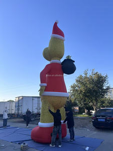 Decoraciones Inflables Gigantes <span class=keywords><strong>del</strong></span> <span class=keywords><strong>Grinch</strong></span> para Fiestas Navideñas en el Jardín con Luces LED, Decoraciones de Navidad y Año Nuevo - Product Image 2