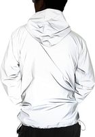 Veste Réfléchissante à Capuche Lumineuse la Nuit avec Logo Personnalisé Taille Euro pour Hommes et Femmes, Manteau de Cyclisme et de Course à Fermeture Éclair