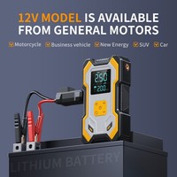 Démarreur de voiture portable multifonctionnel, batterie externe, outil d'urgence, démarreur de voiture avec compresseur d'air 150PSl
