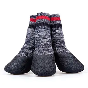 Waterproof Nonslip Sports Knit Terry Socks Shoes with Rubber Sole